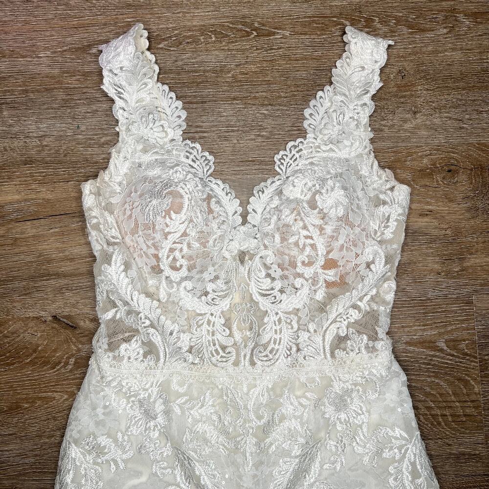 Maggie Sottero Milan Bridal Jumpsuit Size 12 - Picture 5 of 14